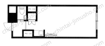 後楽園ビューハイツ8階の間取図