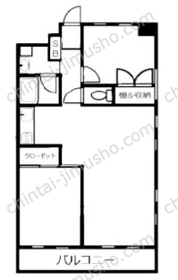 御殿山ハイツ4階の間取図