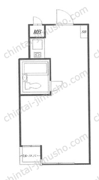 ラフィネ東銀座4階の間取図