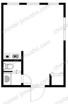 シブヤツインビル3階の間取図