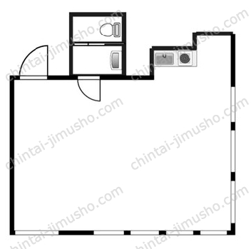シブヤツインビル3階の間取図