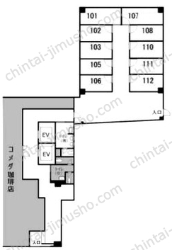 WADAビルディング／SOHOプラザ八王子東町の間取図