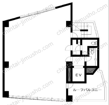 早稲田長谷川ビル2Fの間取図