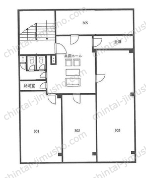 深堀ビル3階の間取図