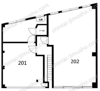 川田ビル2Fの間取図