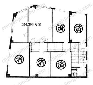 板橋新生ビル3階の間取図