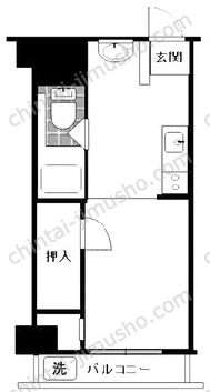 永谷リヴュール新宿3階の間取図