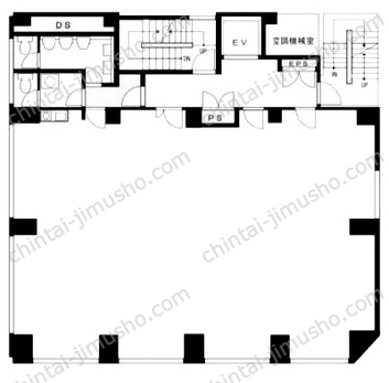 翠ビルヂング3階の間取図