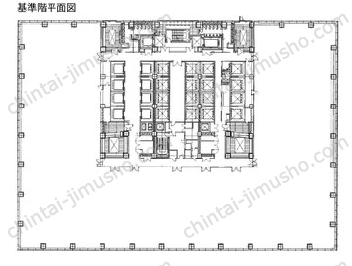 虎ノ門ヒルズビジネスタワー14階の間取図