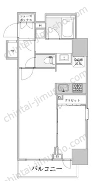 シティインデックス神田7階の間取図