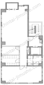 建材ビル4階の間取図