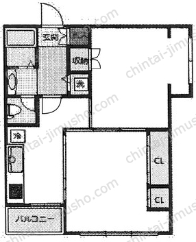 ケイオービル5階の間取図