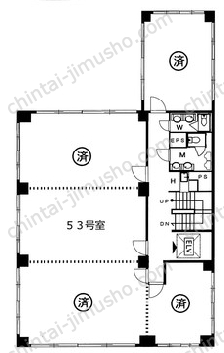 喜助内神田ビル5階の間取図