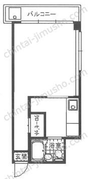 東栄コーポ5階の間取図