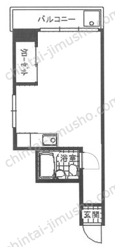 東栄コーポ3階の間取図