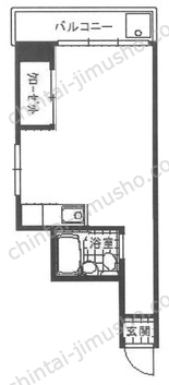 東栄コーポ2階の間取図