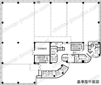 立川ビジネスセンタービル9階の間取図
