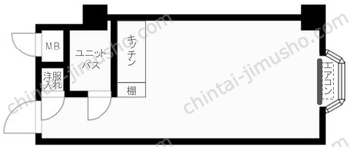赤坂ベルゴ7階の間取図