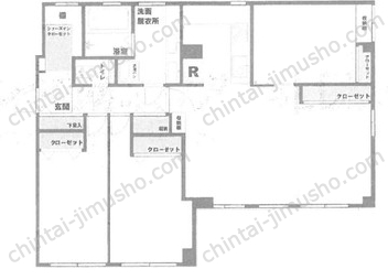 月村マンションNo327階の間取図