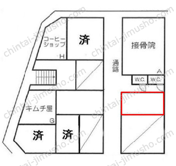 ハセガワビル1階の間取図