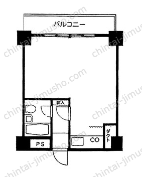 初台ハイツ8階の間取図
