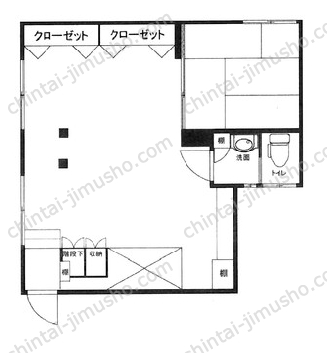 三恵ビル2階の間取図