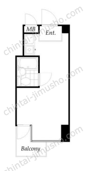 ラフィネ東銀座7階の間取図