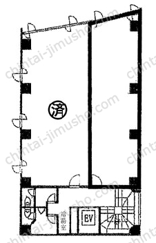 宮益SKビル4階の間取図