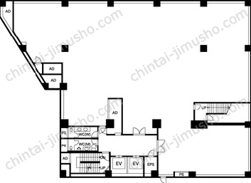 藤久ビル東1号館B1階の間取図