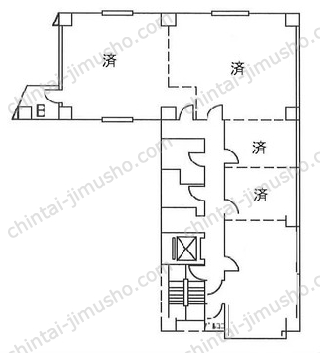 山萬ビルの間取図