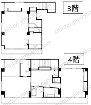 矢ノ倉ハイツ3階の間取図