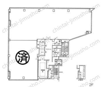 湯島台ビル2階の間取図