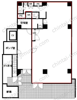 第一登茂ビル1階の間取図