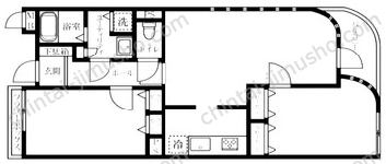 アポロホール＆ルナハウス2階の間取図