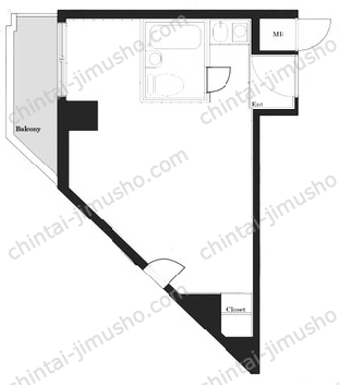 陽輪台西新宿林屋ビル10階の間取図