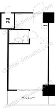 茅場町スカイハイツ10階の間取図