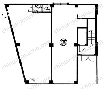 松井ビル1階の間取図