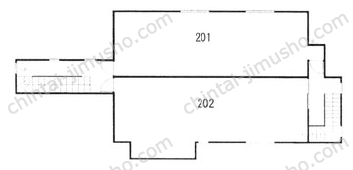 花咲ビル2Fの間取図