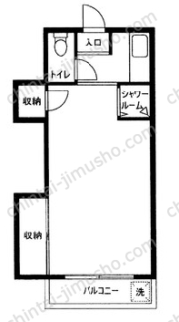 ソリューション門前仲町4階の間取図