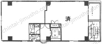 志知ビル2階の間取図