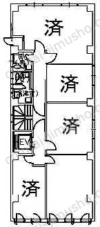 共同ビル（中央）の間取図