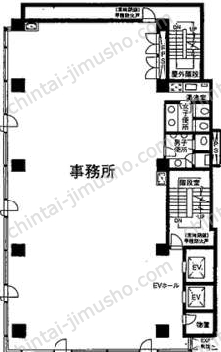 三井ビル6階の間取図