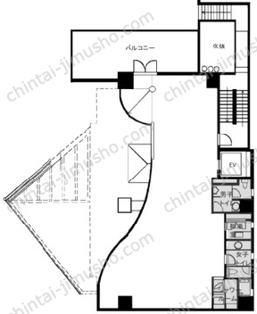 アシジ神泉ビル2階の間取図