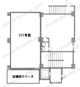 ウィンド赤坂Ⅱビル1階の間取図