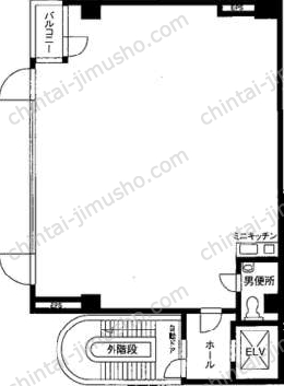 新富3Tビル3階の間取図