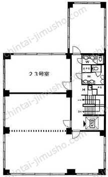 喜助内神田ビル2階の間取図