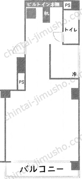六義園第5コーポ3階の間取図