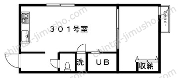 アーバン神山3階の間取図