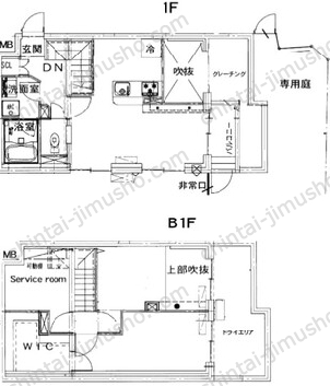 ミライエ表参道一括貸の間取図