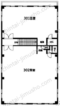築城ビルⅢ3Fの間取図